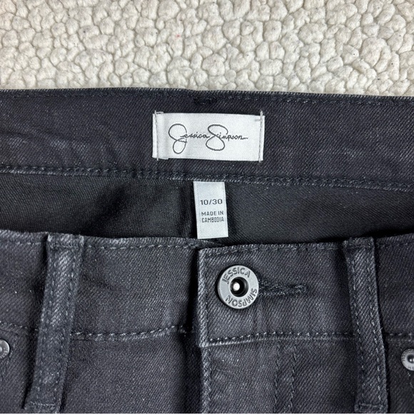 Jessica Simpson Women’s Slight Flare Black Soft  Stretch 10/30 Boot Cut Jeans - Picture 8 of 16